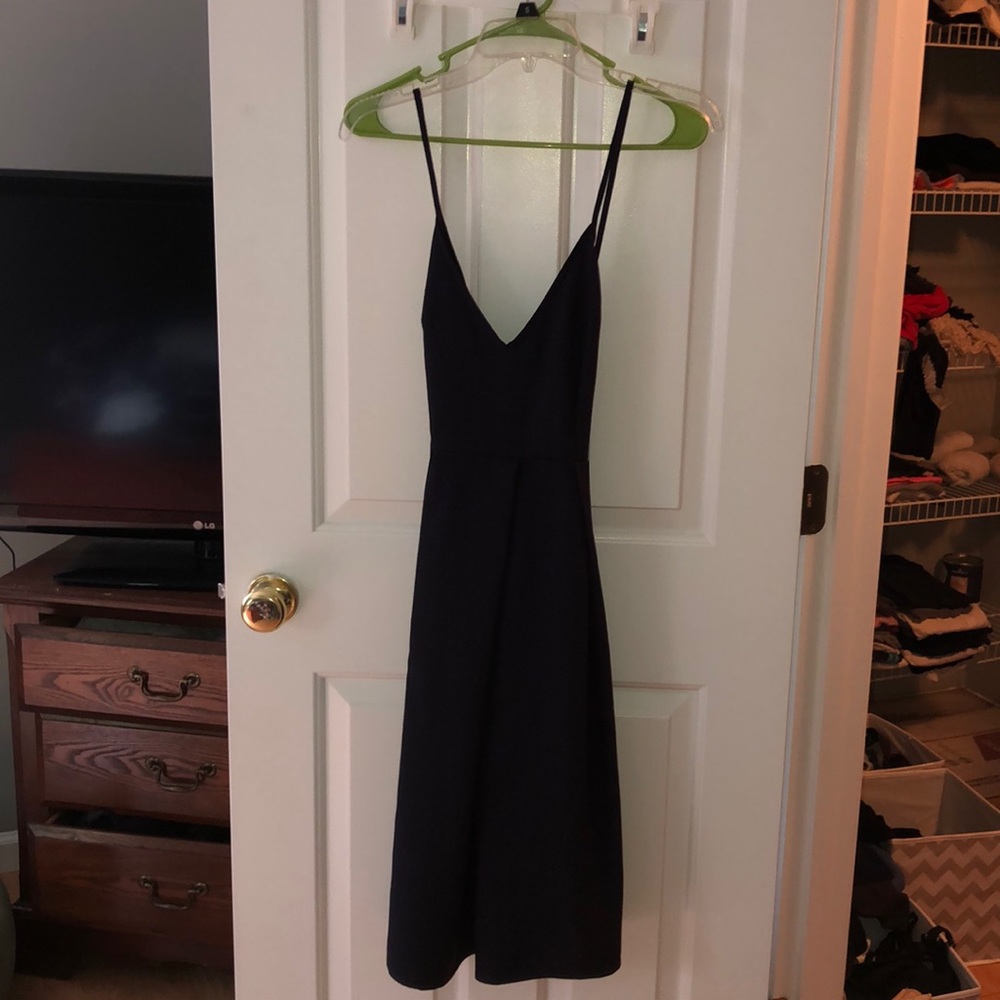 Navy dress with POCKETS!